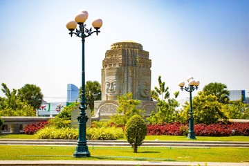 A beautiful view of buddha statues at Phnom Penh, Cambodia.