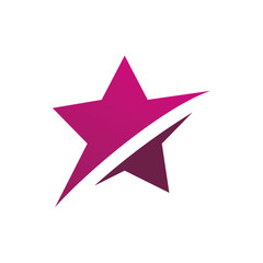 creative full color star strip shape logo design