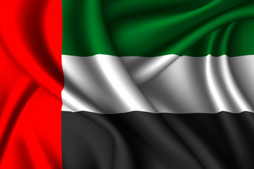 united arab emirates National flag of silk