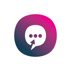 full color square chat logo design