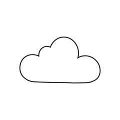 Cloud, isolated simple vector illustration