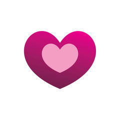 full color love hearth logo design