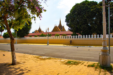 A beautiful view of Real Palace at Phnom Penh, Cambodia.