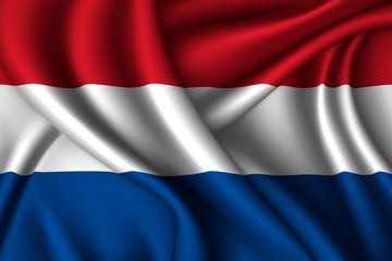 netherlands national flag of silk.