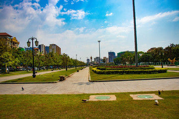 A beautiful view of Phnom Penh, at Cambodia.