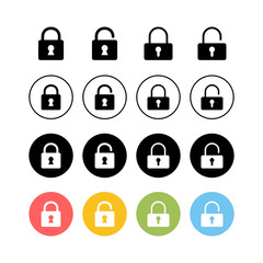 set of Lock icons . Encryption icon. Security symbol. Secure. Private