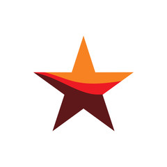 red color star logo design