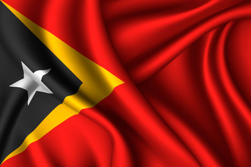 east timor National flag of silk Template for your design