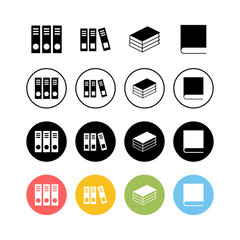 set of Library icons. Book icon vector