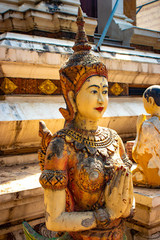 A beautiful view of buddhist temple at  Phnom Penh, Cambodia.