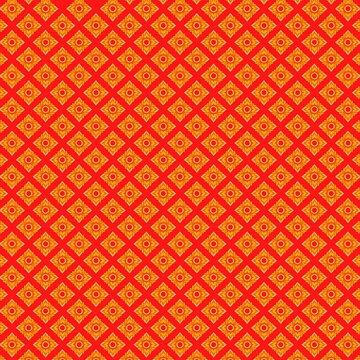 sameless golden  Thai traditional art pattern on red background