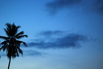 little black clouds in the blue sky