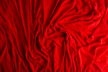 Obraz premium Tekstura tło czerwone tkaniny fale.