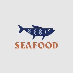 seafood fresh logo vector
