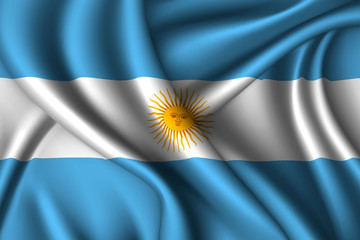 argentina national flag of silk. Template for your design