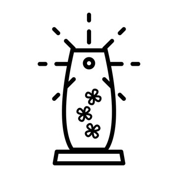 black air freshener with floral design clip art preview