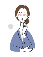 がっかりした様子のビジネスウーマン