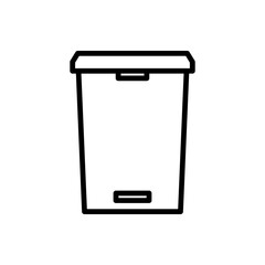 Toilet trash tub, trash bin icon