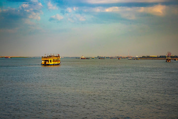 A beautiful view of Mekong Riverside at Phnom Penh, Cambodia.