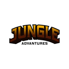 3D jungle adventure writing vector