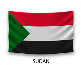 Hanging silk flag sudan