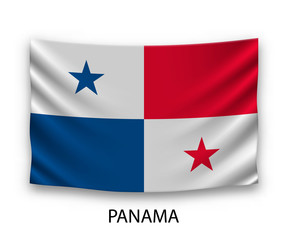 Hanging silk flag Panama