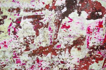 red abstact grung rusty on steel wall background