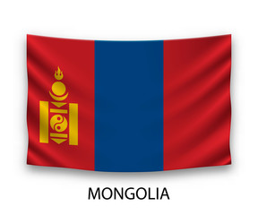 Hanging silk flag mongolia