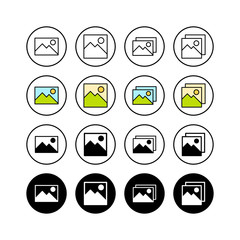 Set of Picture icons. Picture vector icon. photo gallery icon vector