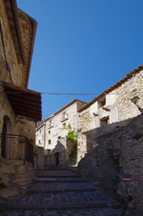 Fototapeta na wymiar Ancient stone houses of a characteristic village in Molise - Italy