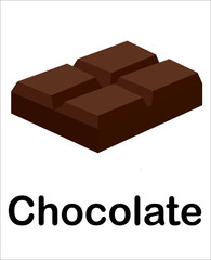 Brown color. chocolate. picture for study with children. Preschool education illustration in cartoon style. ilyronny on a white background