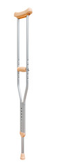 crutches for walking isolated on white background, clipping path