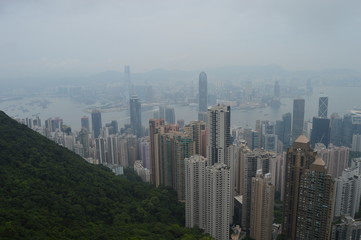 Fototapeta na wymiar Hong Kong Skyline as seen from Victoria Peak