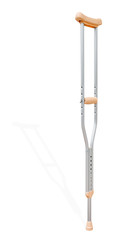 crutch for walking isolated on white background, clipping path