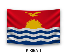 Hanging silk flag Kiribati