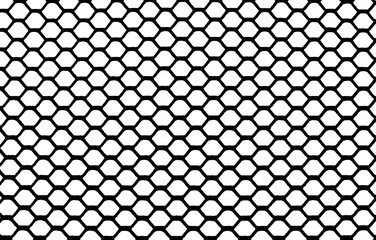 Abstract black  honeycomb  hexagon of satellite dish pattern on white background - Powered by Adobe
