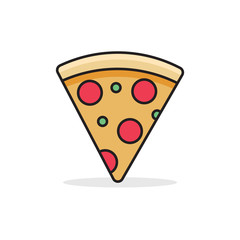 Pizza vector icon & Graphic Design Illustration