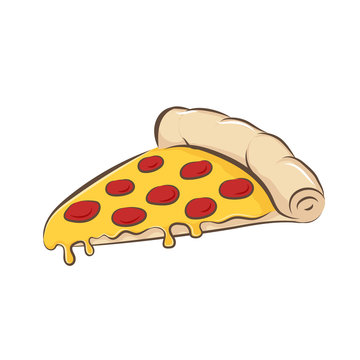 Pizza vector illustration art. Graphic design 
