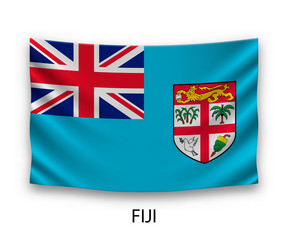 Hanging silk flag Fiji