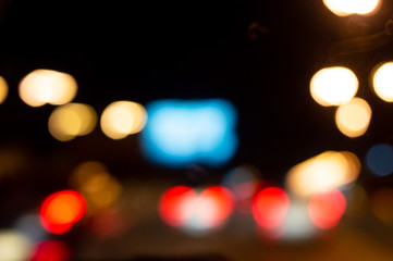 abstract bokeh at night time  background