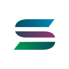 full color letter s logo design