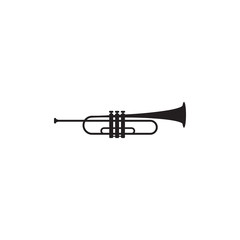 Trumpet instrument graphic design template vector isolated