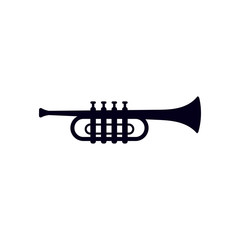 Trumpet instrument graphic design template vector isolated