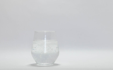 glass of water with ice