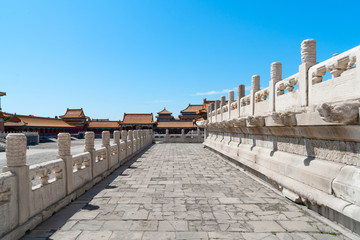 Obraz premium The forbidden city in Beijing China. Chinese cultural symbols.