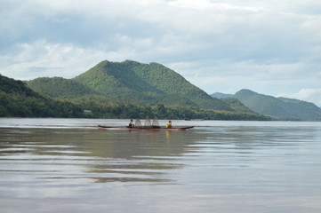 Fishermen on the Mekong River in Laos