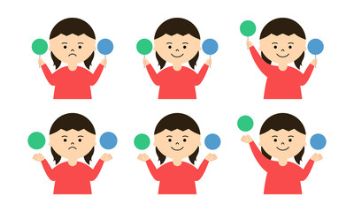 女の子　二択セット　長袖