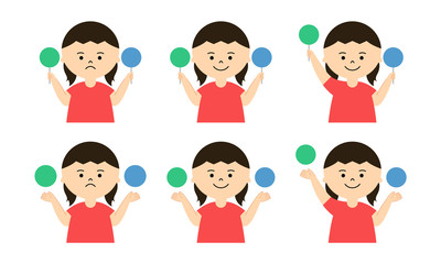 女の子　二択セット　半袖