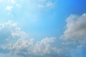 beautiful blue sky and cloud