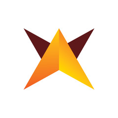 modern full color triangle arrow logo design